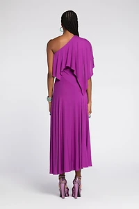 Draped One-Shoulder Dress