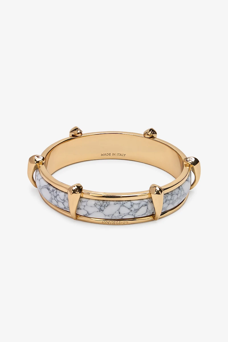 Rigid marble-effect bracelet