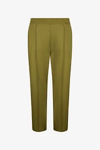 Green Pintuck Trousers