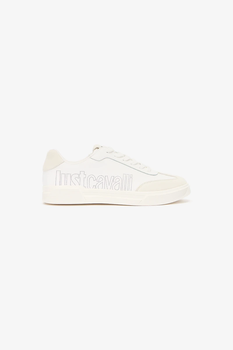 Sneakers With Perforated Logo