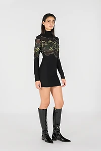 Mini dress with snake print