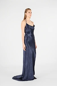 Long Dress with Cowl Neck