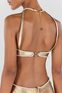 Cut-Out Short Dress with Ropes