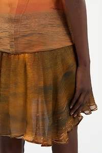 Sunset Print Short Dress