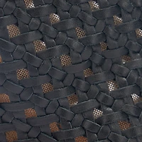 Black Woven Lace-Up Sabot