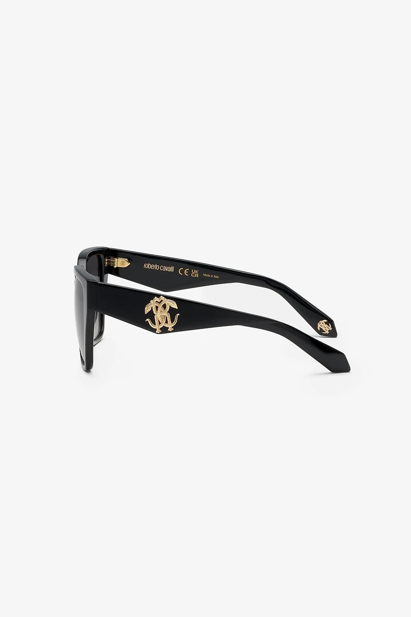 Sunglasses with wide and feminine front