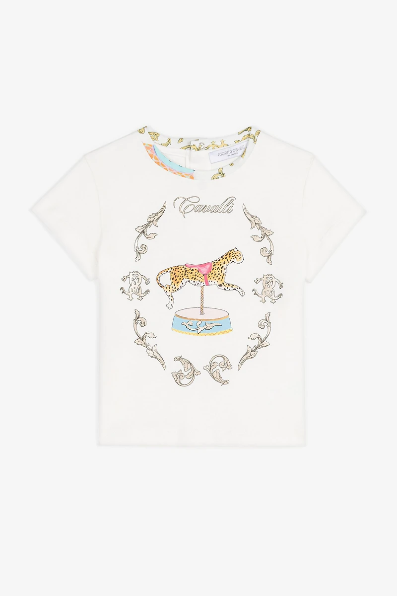 Jaguar And Filigree-Print T-Shirt
