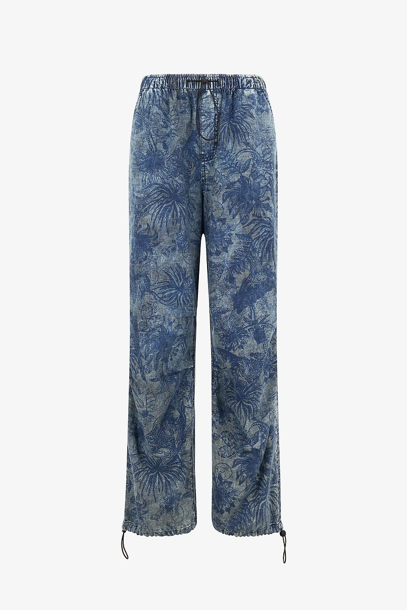 Floral-Print Sports Pants