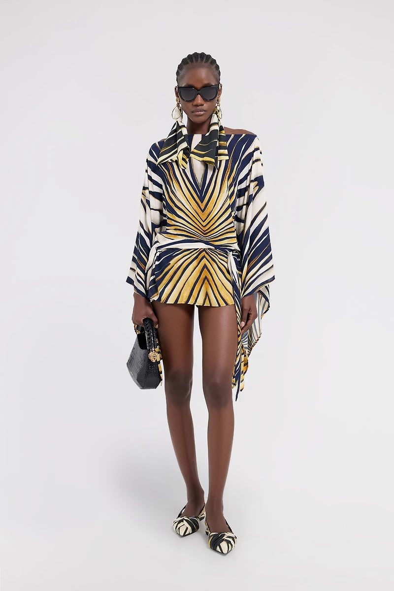 Ray Of Gold Print Kaftan