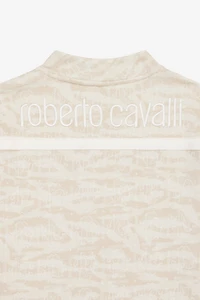 Zip-Up Sweatshirt With Tiger Skin Print