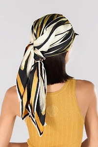 Hat with visor and Ray of Gold scarf