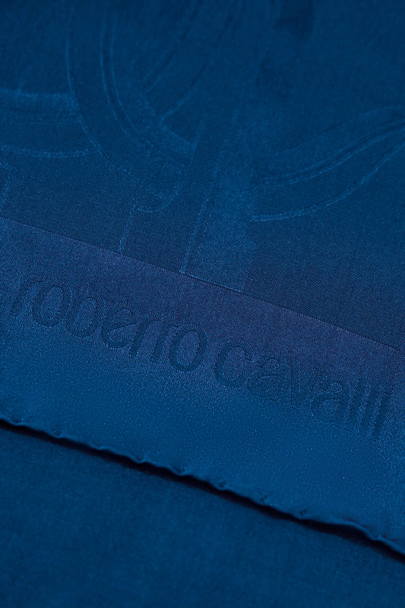 Jacquard Scarf with Mirror Snake Monogram and Logo