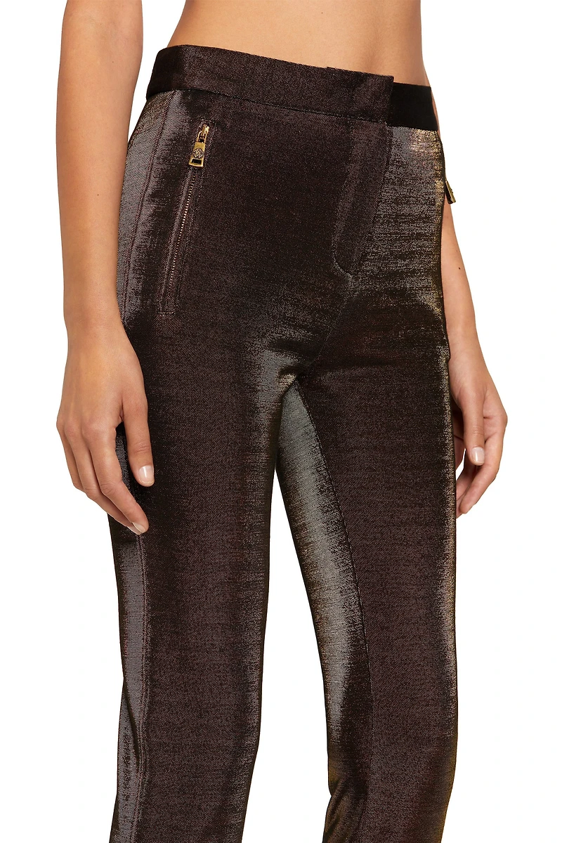 Lurex skinny trousers