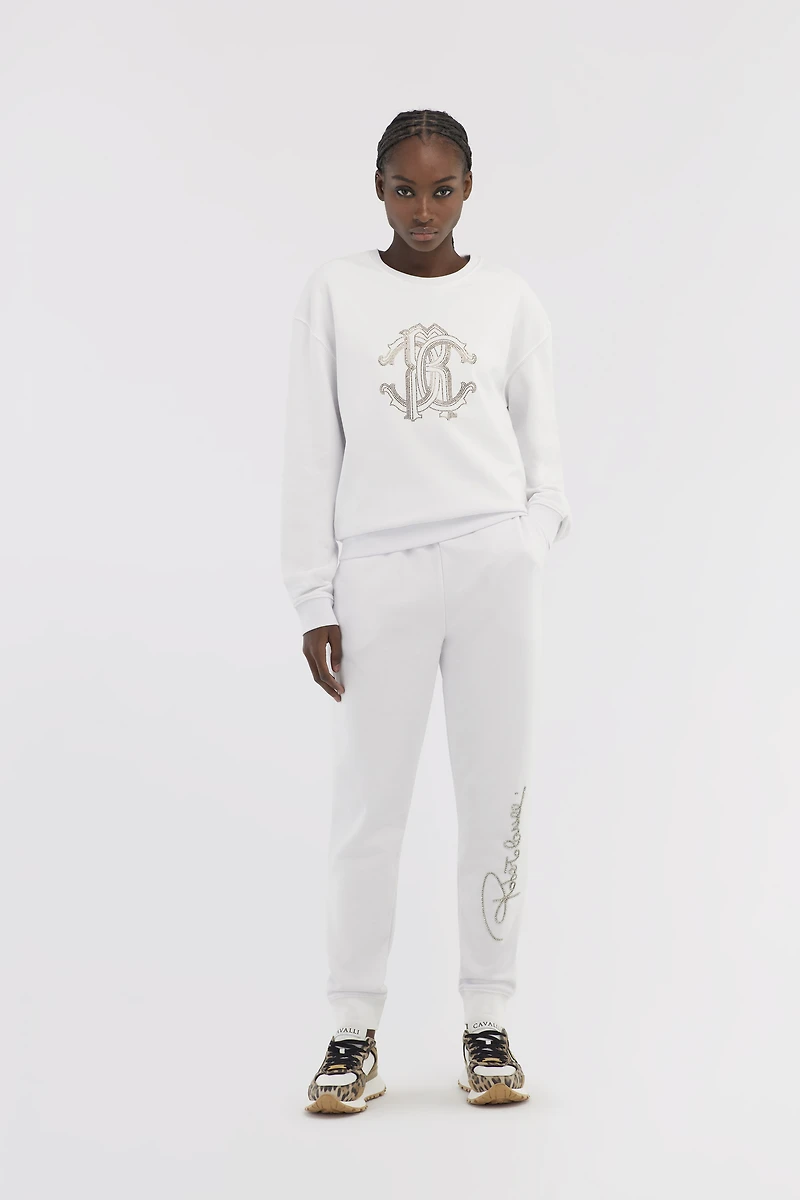Sporty pants with signature
