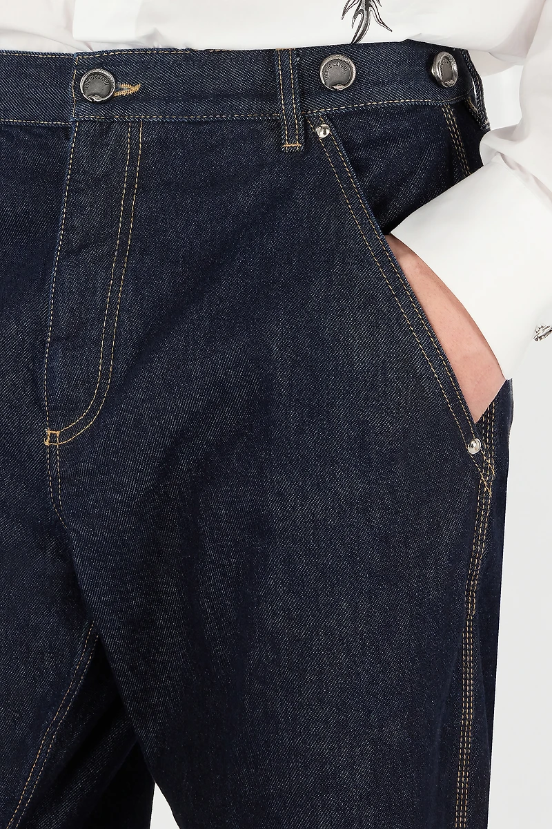 Jeans With Loose Leg And RC Monogram