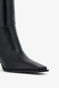 Leather knee-high boots