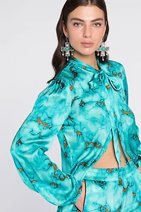 Marble-Print Shirt