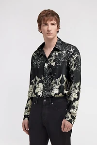 Broccato Print Silk Shirt