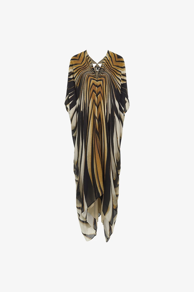 Kaftan with Ray of Gold print