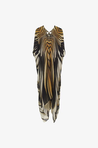 Kaftan with Ray of Gold print