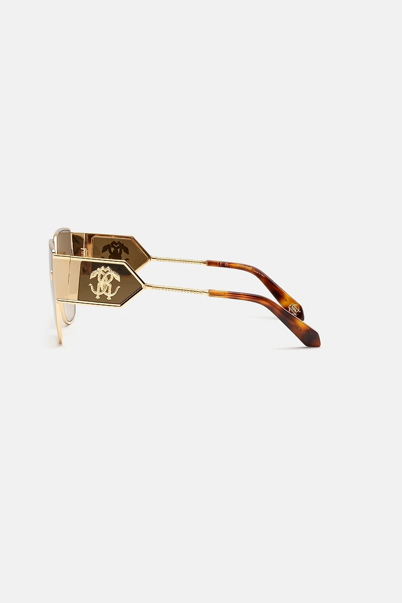 Sunglasses with wide shape front