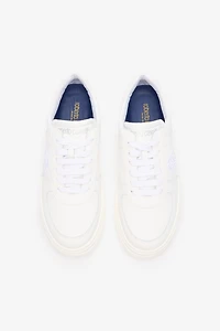 White Sneaker with Embroidered Monogram RC