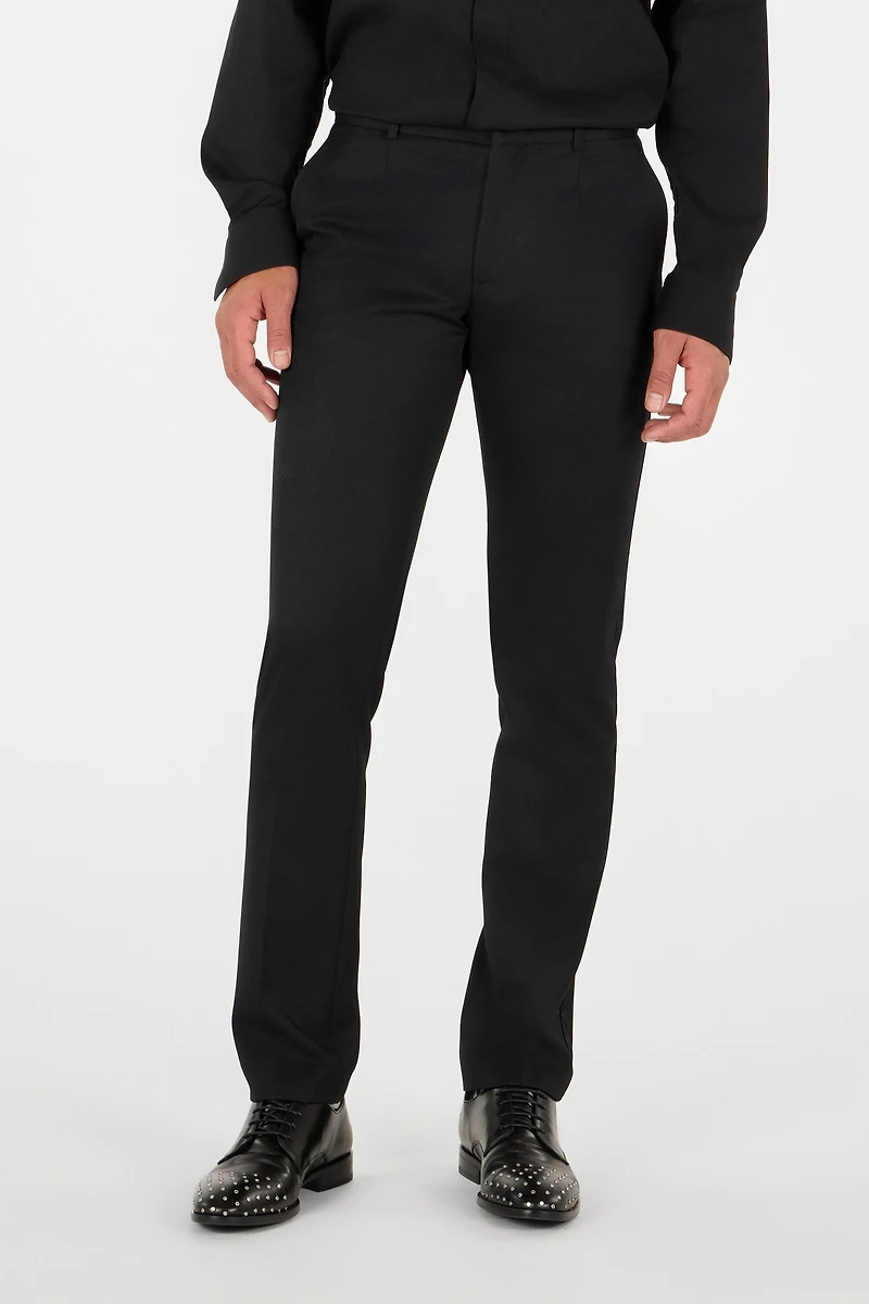 Straight-Leg Wool Trousers