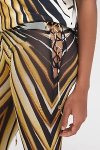 Ray Of Gold Print Trousers