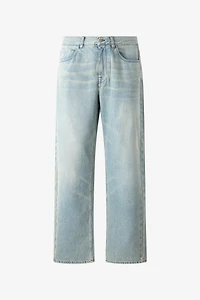 Sandblasted-Effect Jeans