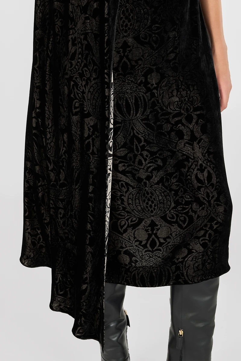 Long dress with Brocade print
