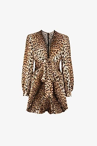 Leopard-Print Mini Dress