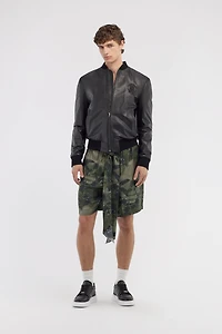 Shorts with Green Hawaii print