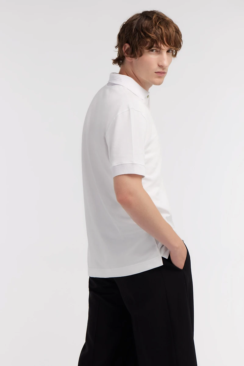 White Polo With Monogram RC