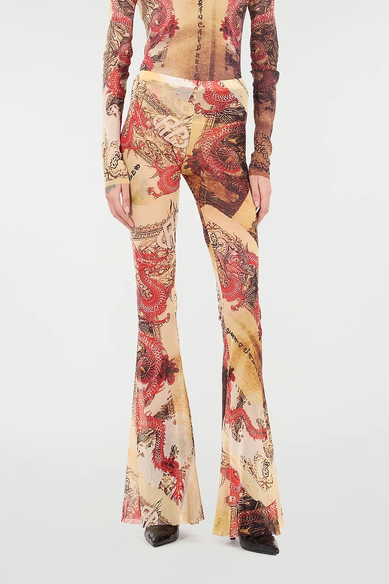 Pants With Oriental Print