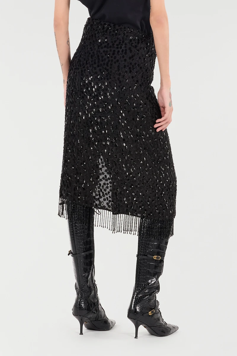 Skirt With Beaded Hem