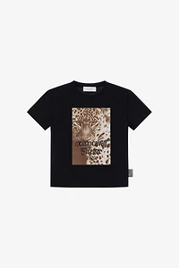 T-Shirt With Jaguar And Lettering
