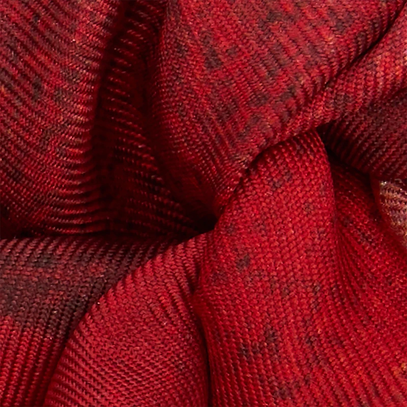 Necklace in metal and printed silk