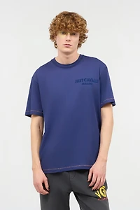 T-Shirt With JC Monogram And Contrasting Seams