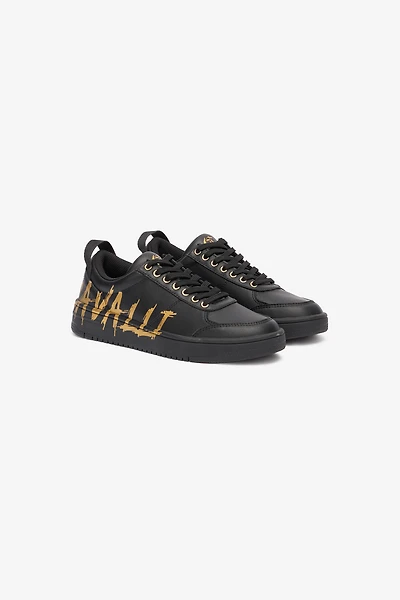 Sneakers With Golden Graffiti Logo