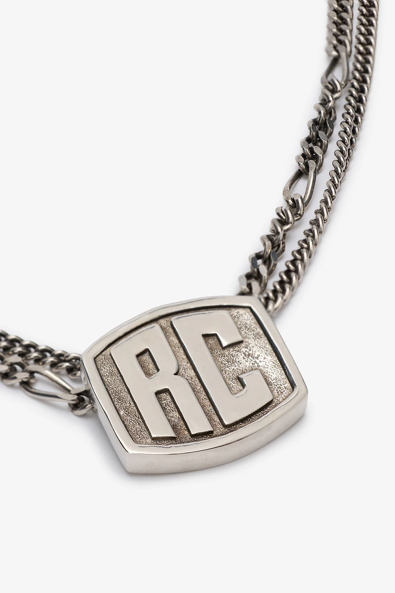 Necklace With Double Chain And RC Monogram