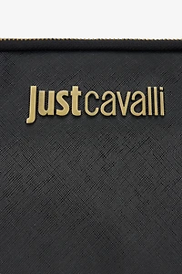 Just Cavalli Black Shoulder Bag With Logo