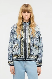 Jungle-Print Hooded Jacket