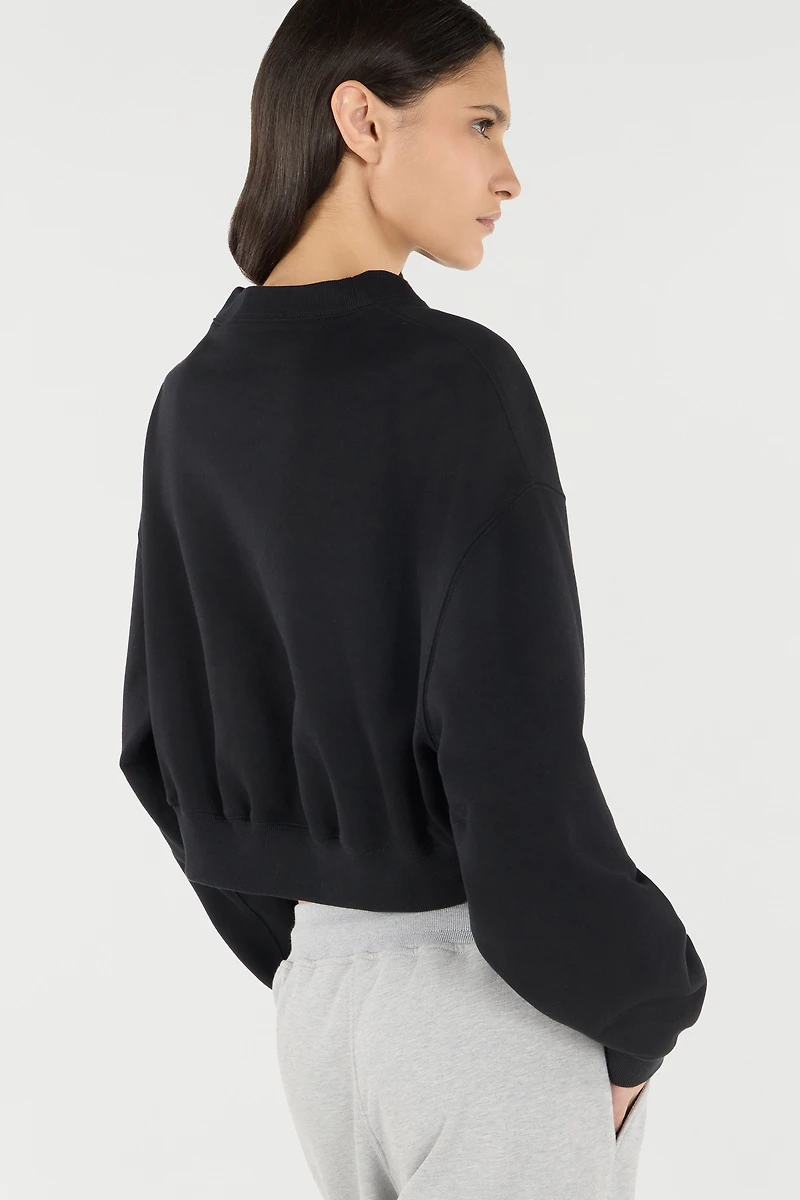 Cropped Sweatshirt With Logo