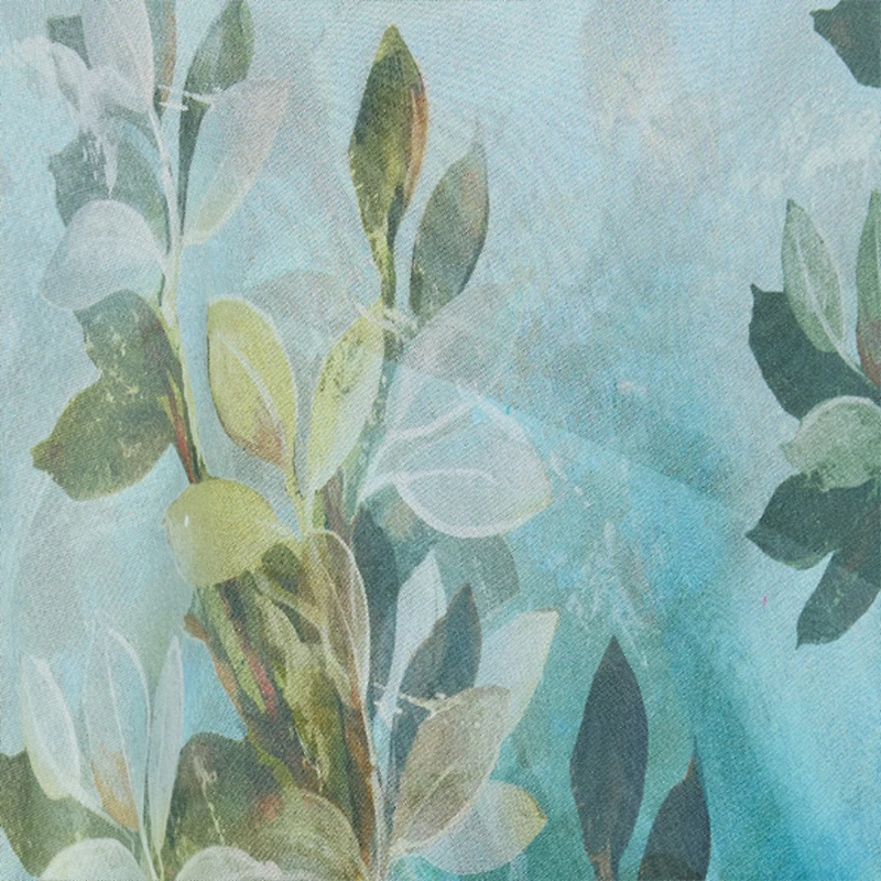 Extra-Long Silk Dress With Nature Print
