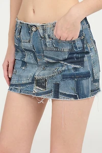 Patchwork Capsule Collection Denim Mini Skirt