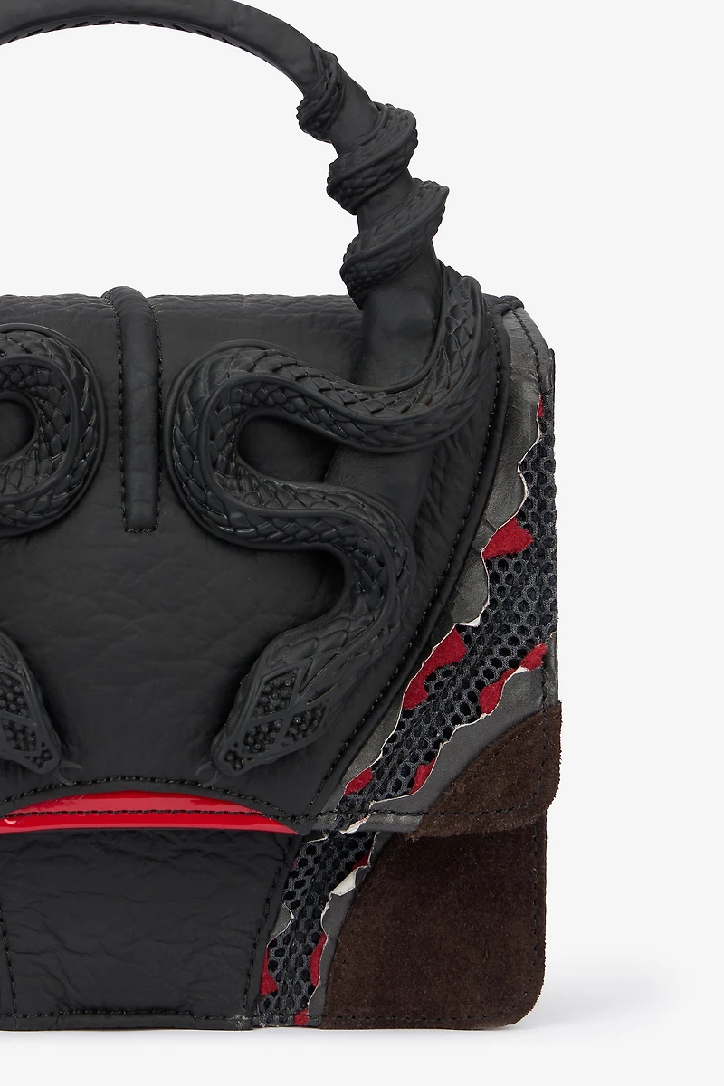 Red And Black Bag With Snakes