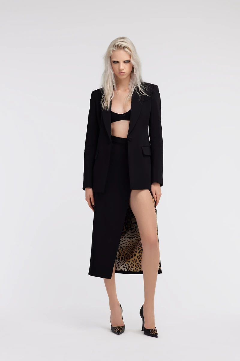 Midi skirt with slit