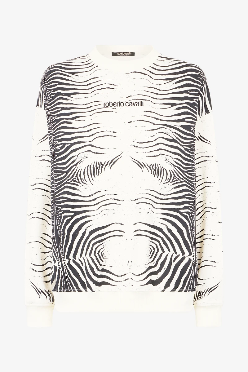 Zebra-Print Sweatshirt With Logo