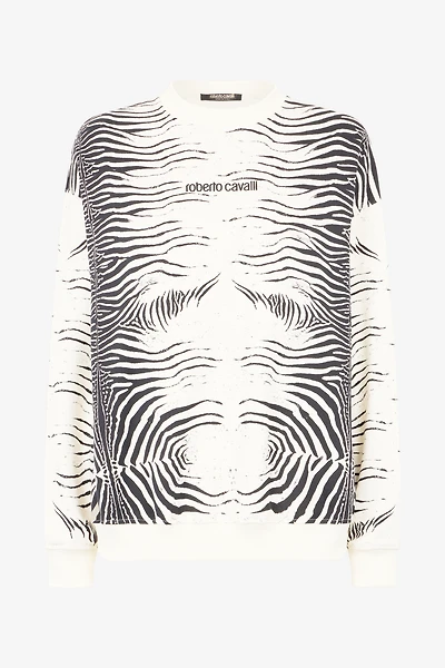 Zebra-Print Sweatshirt With Logo
