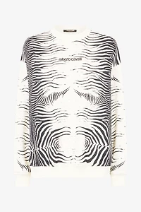 Zebra-Print Sweatshirt With Logo